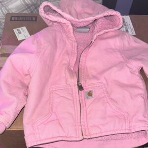 Carhartt Light Pink Fleece-Lined Hoodie